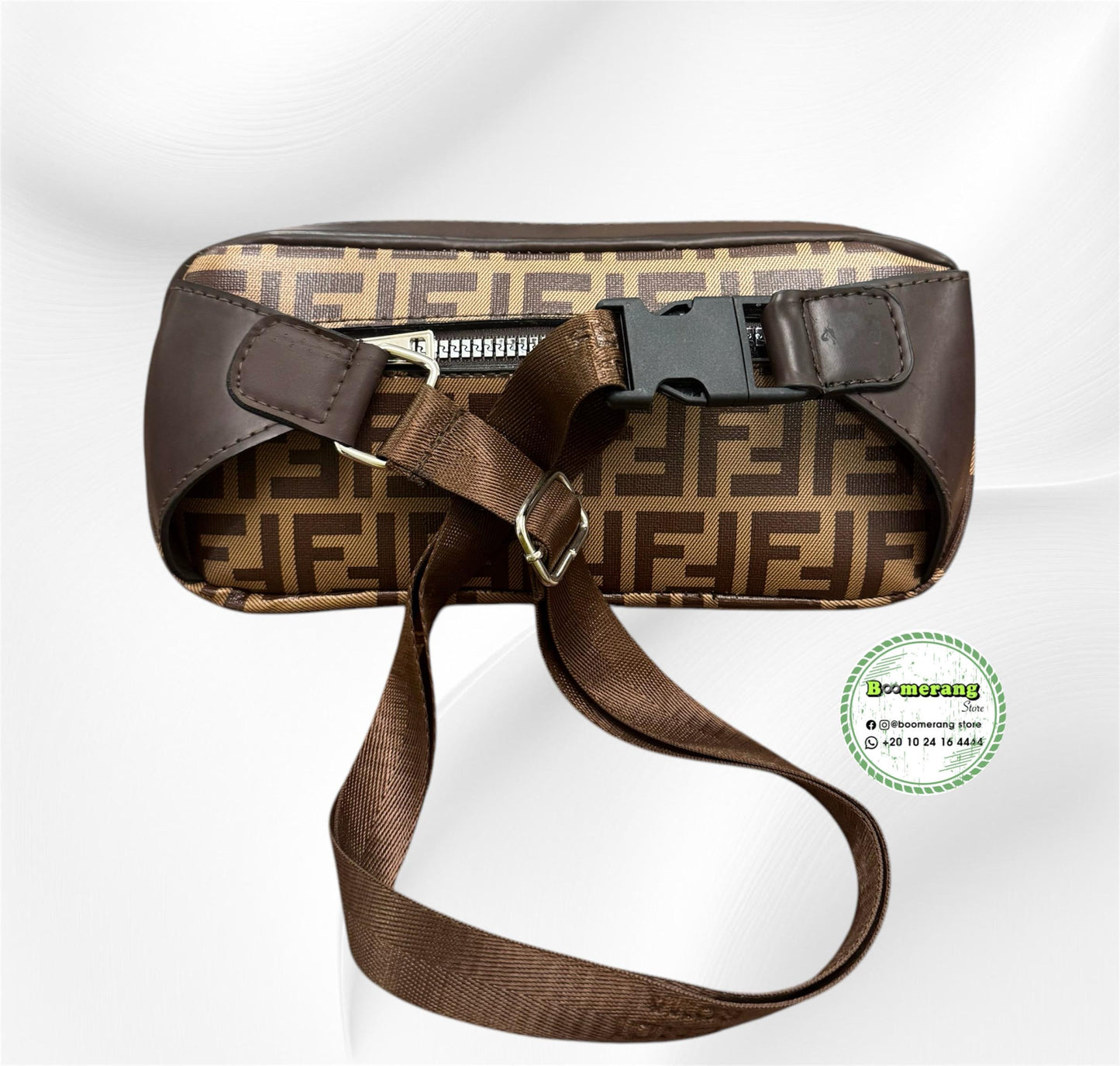 Brown Leather unisex waist / crossbody bag
