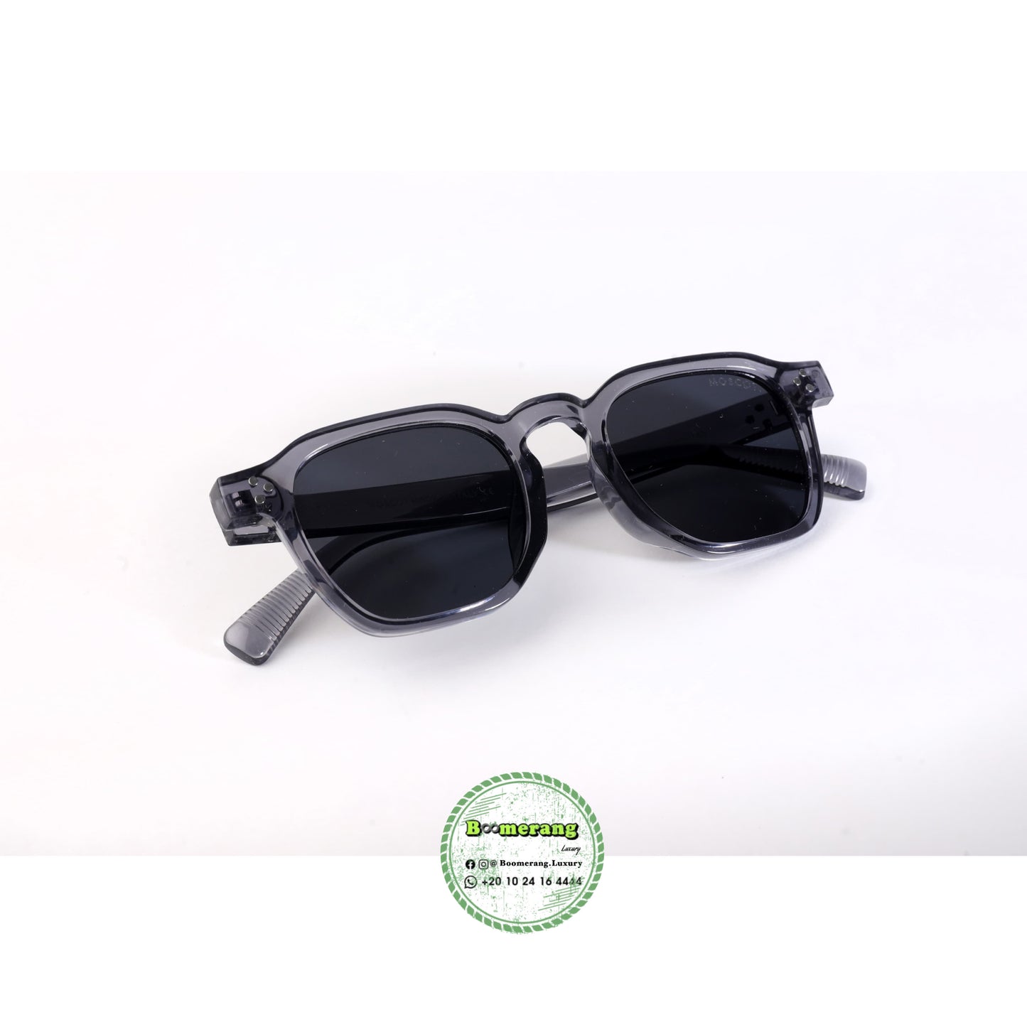 Moscot Urban Smoke Round Sunglasses | Premium Transparent Frame