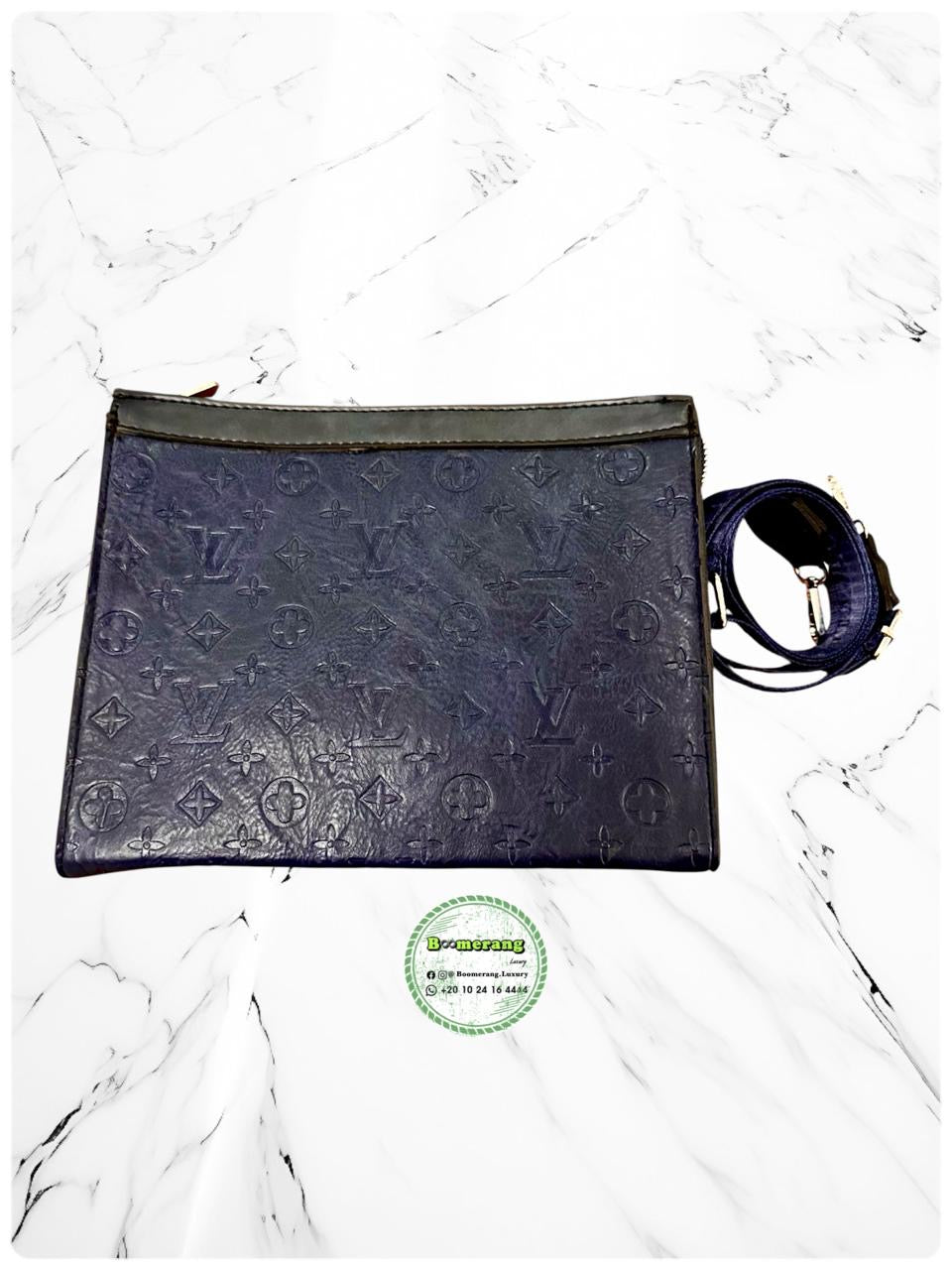 LV Pochette / Clutch Dark Blue Bag