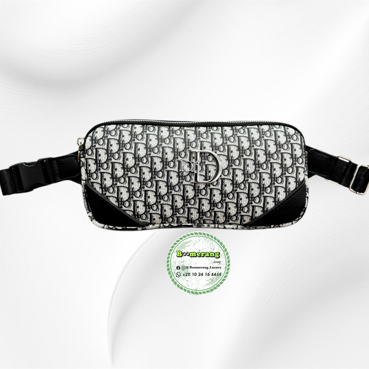 The Move – Dior Black & White Backpack & Crossbody Waist Bag Bundle