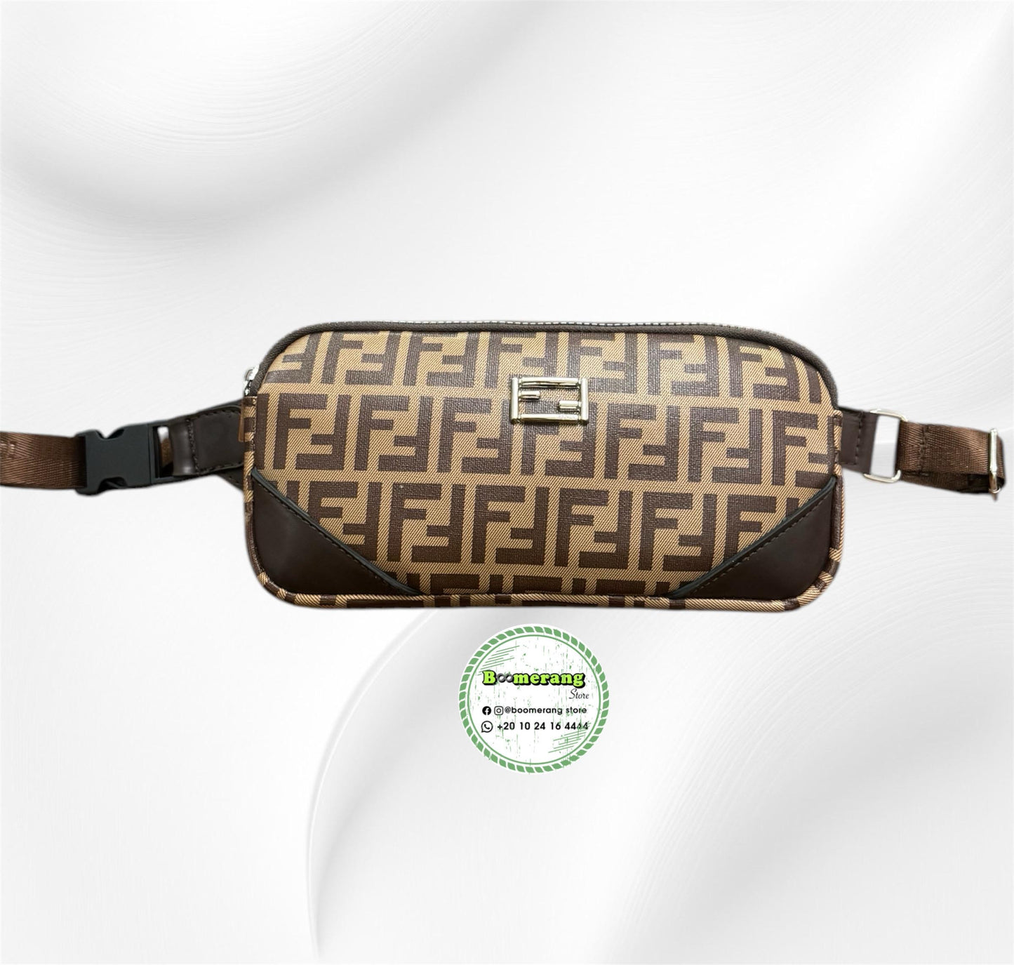 Brown Leather unisex waist / crossbody bag