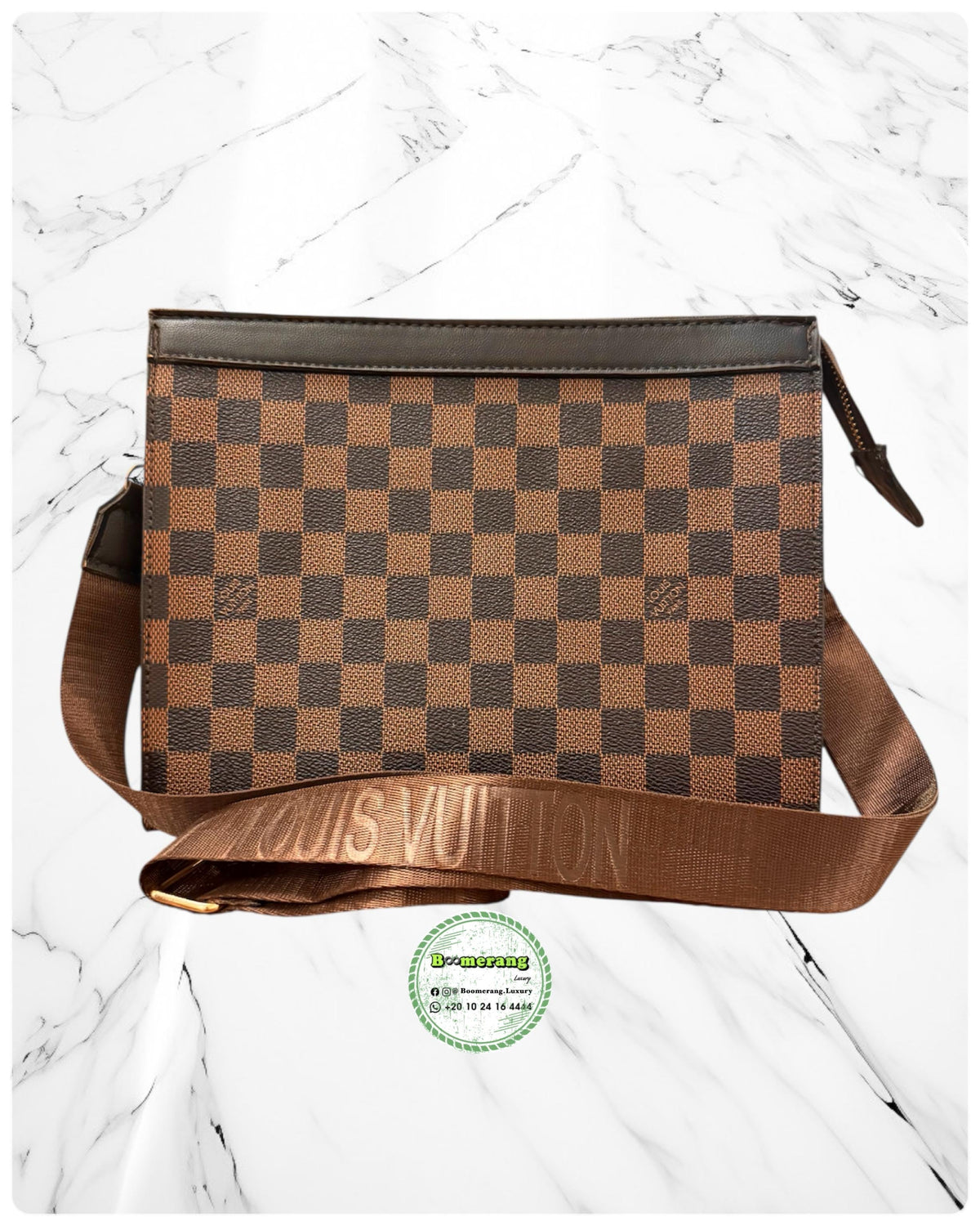 The Duo – LV Brown Big Backpack & Clutch Bundle