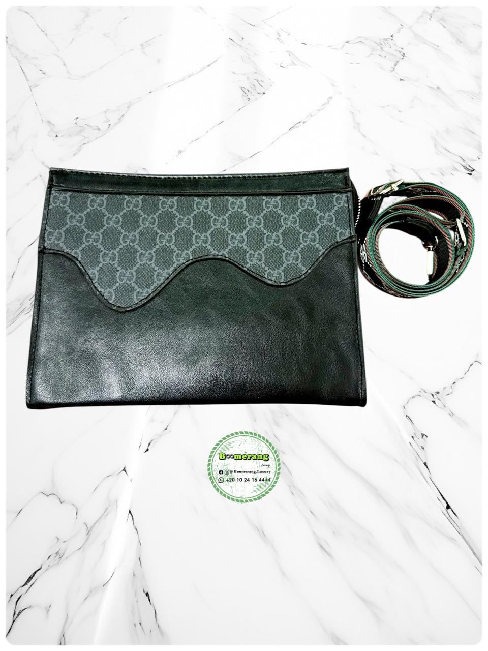Gucci Pochette / Clutch Black & Gray Bag