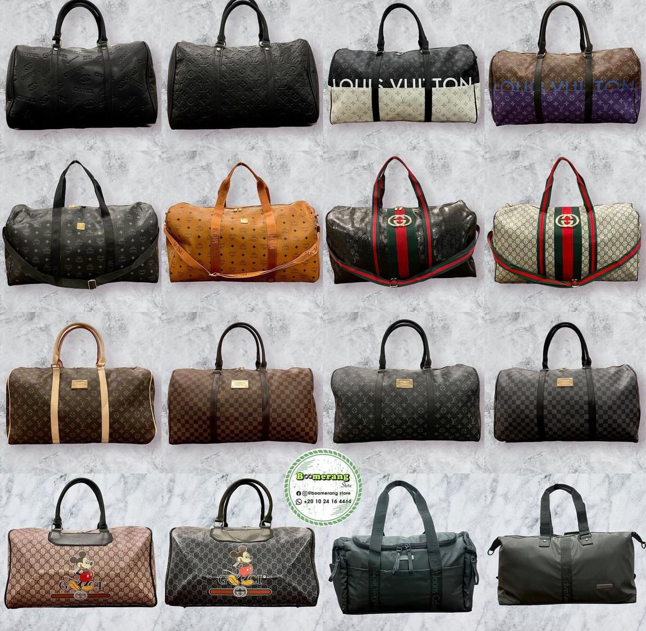 Duffel leather bags