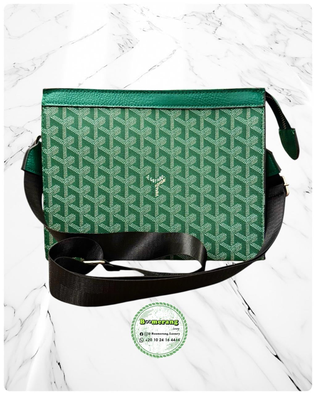 The Duo Mini – Goyard Dark Green Backpack & Clutch Bundle