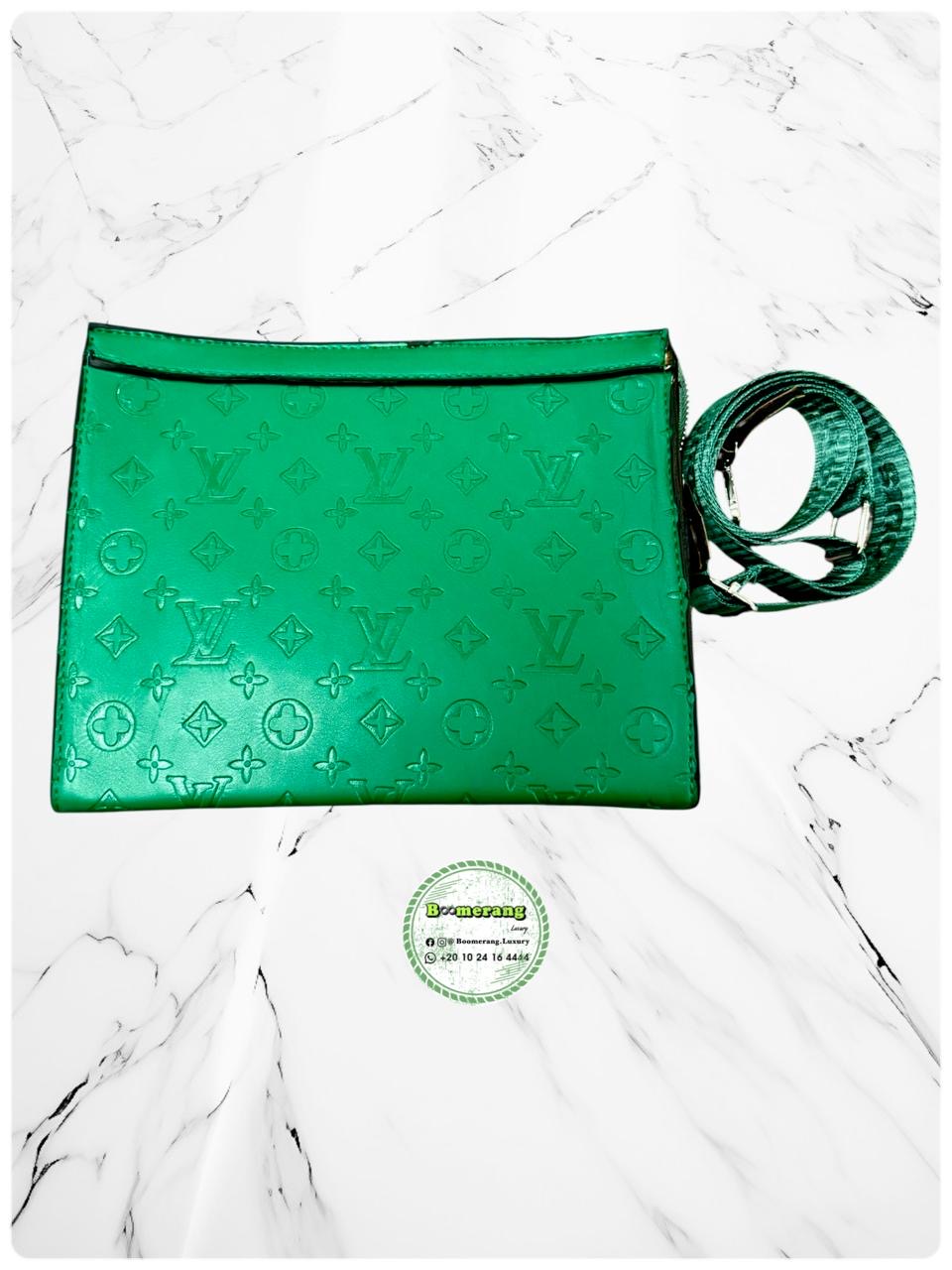 LV Pochette / Clutch Green Bag