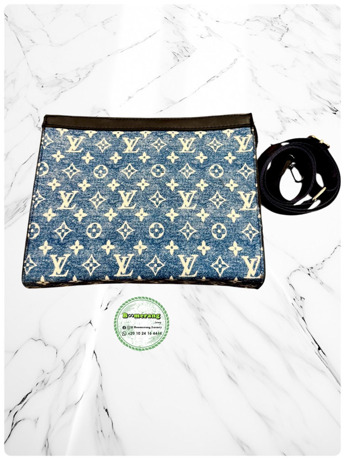 LV Pochette / Clutch Blue jeans Bag