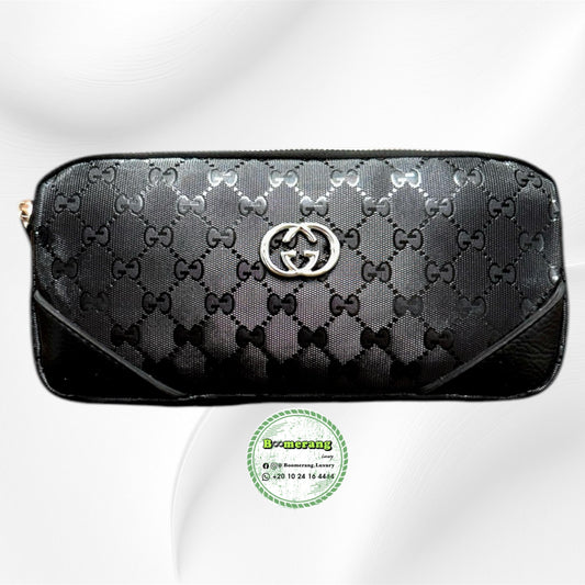 Black Leather unisex waist / crossbody bag