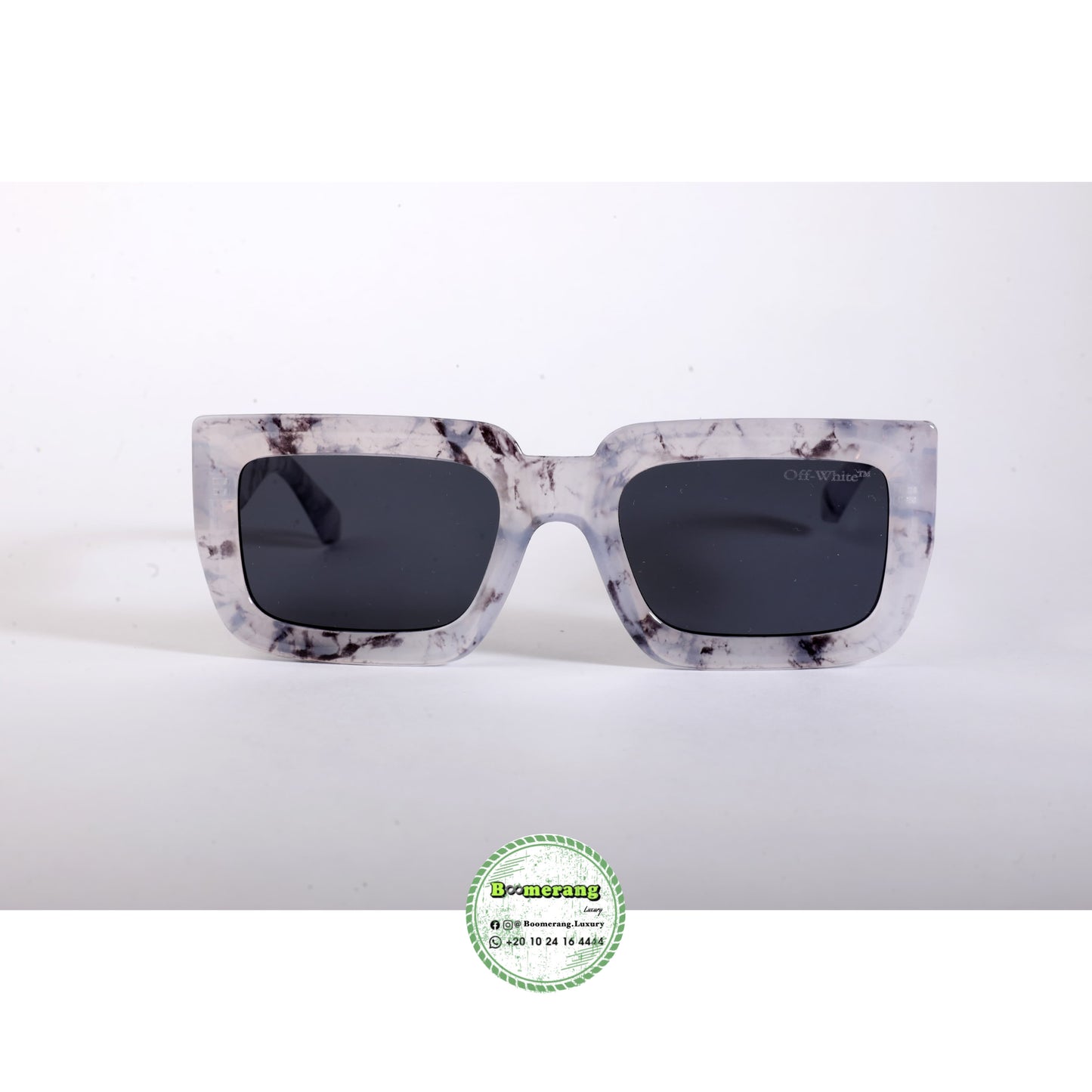 OFF Marble Luxe Square Sunglasses