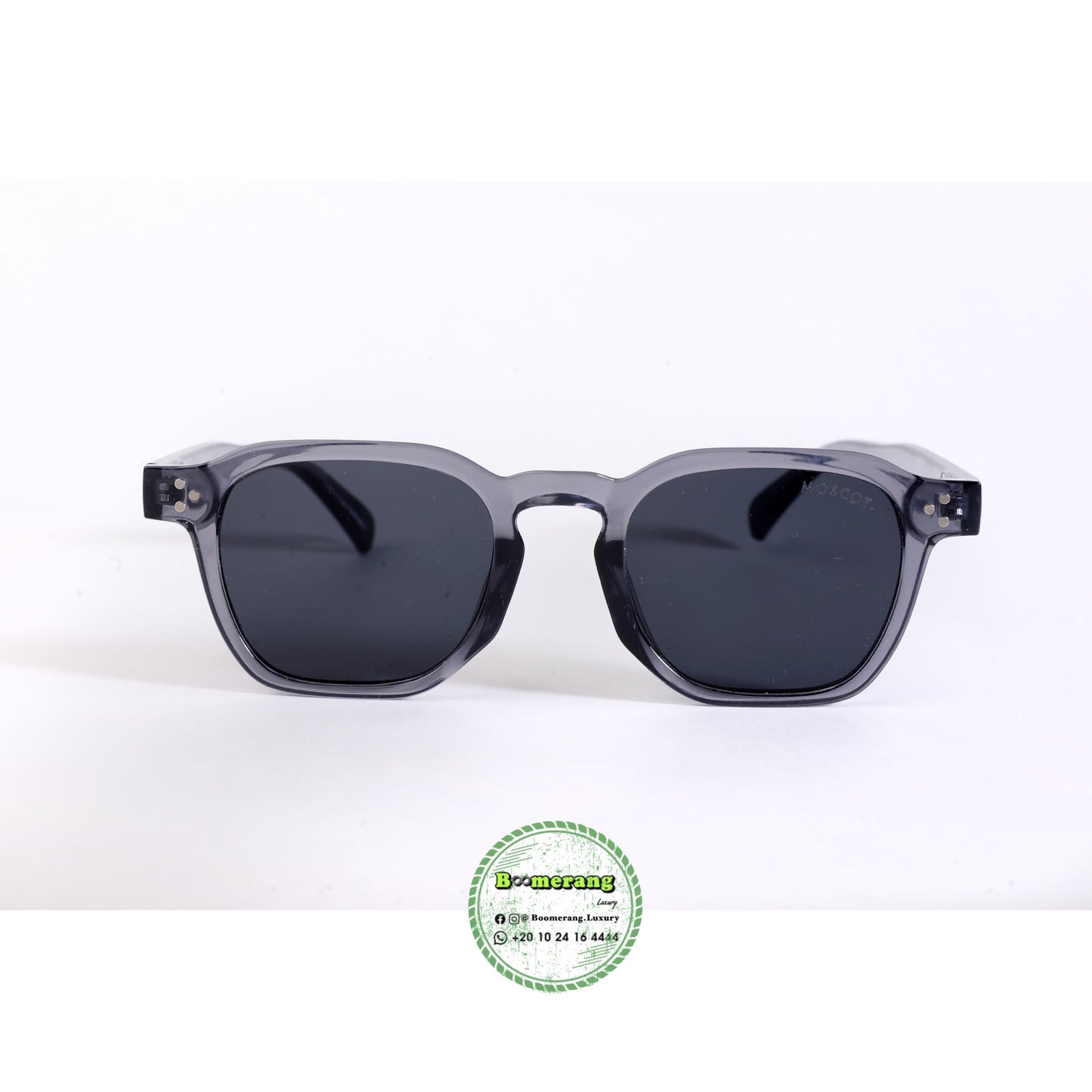 Moscot Urban Smoke Round Sunglasses | Premium Transparent Frame