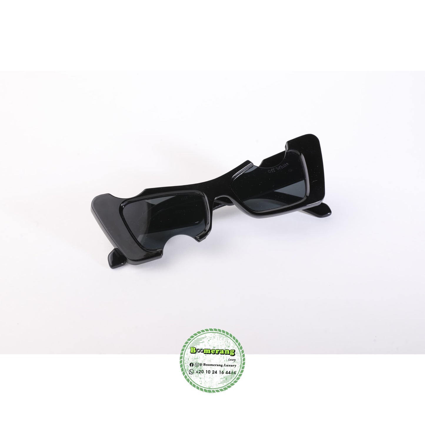 Off-White Inspired Geometric Black Sunglasses