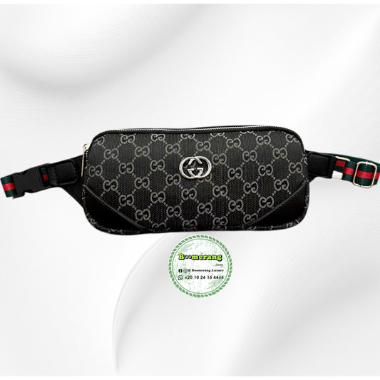 Black Leather unisex waist / crossbody bag 🔥