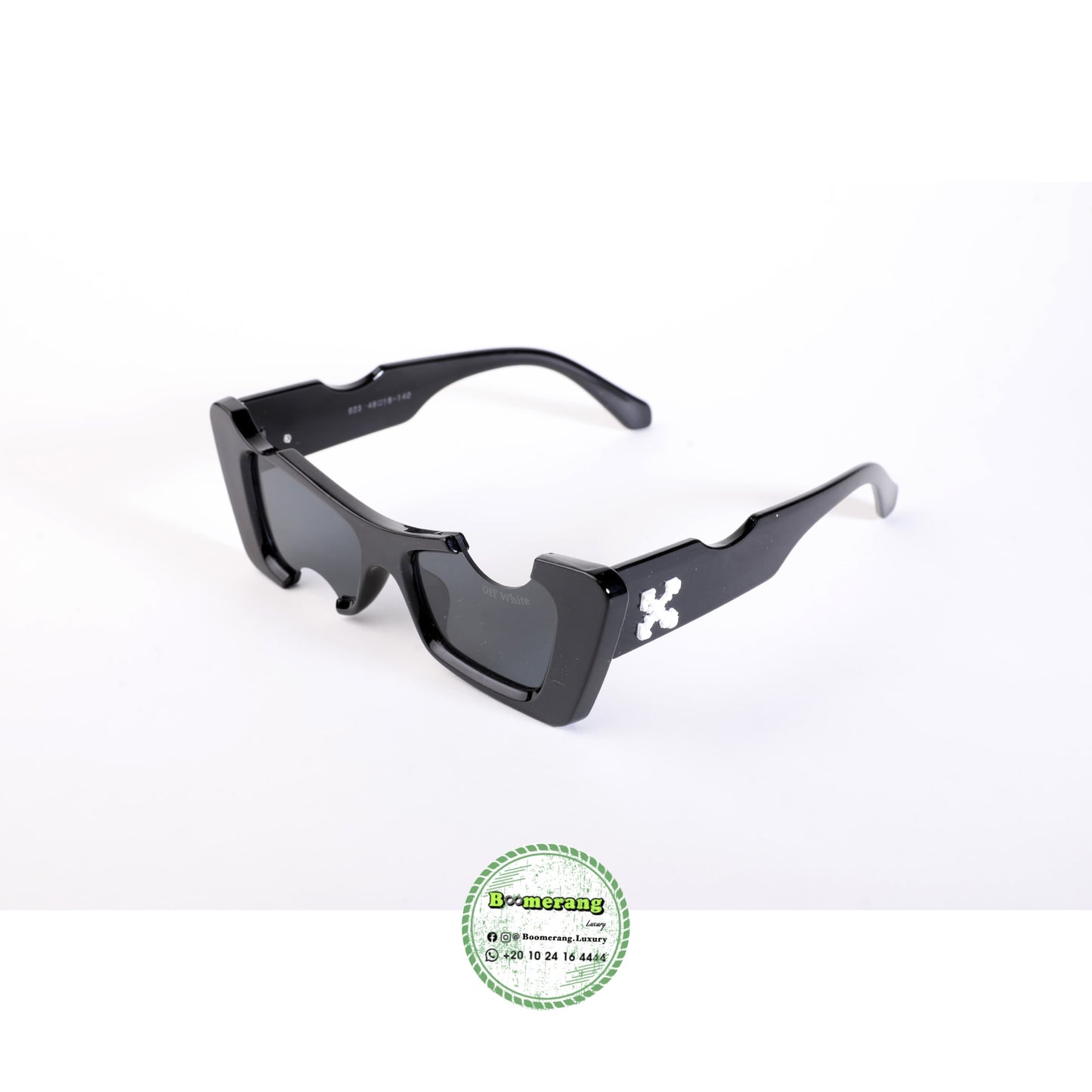 Off-White Inspired Geometric Black Sunglasses