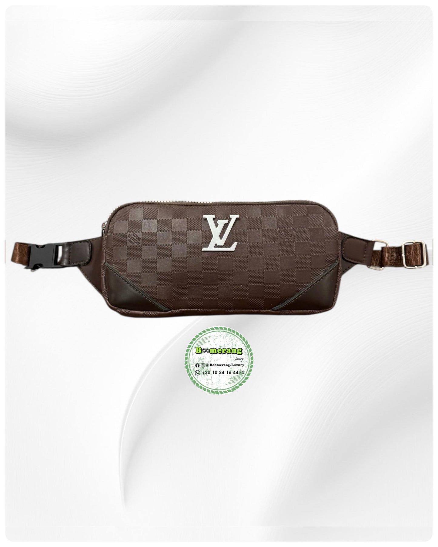 Brown Leather unisex waist / crossbody bag