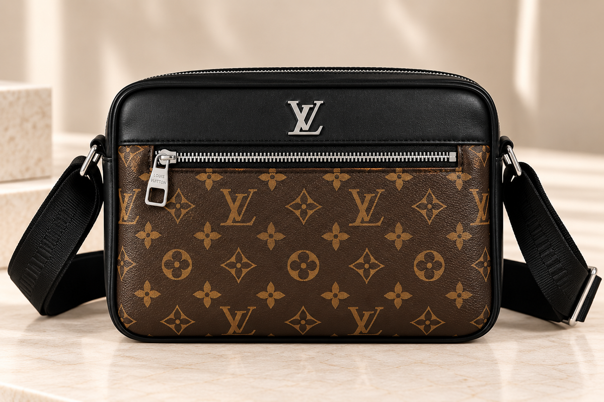 Louis Vuitton LV Brown Luxury Crossbody Bag شنطة Crossbody أصلية بتصميم فاخر وعملي