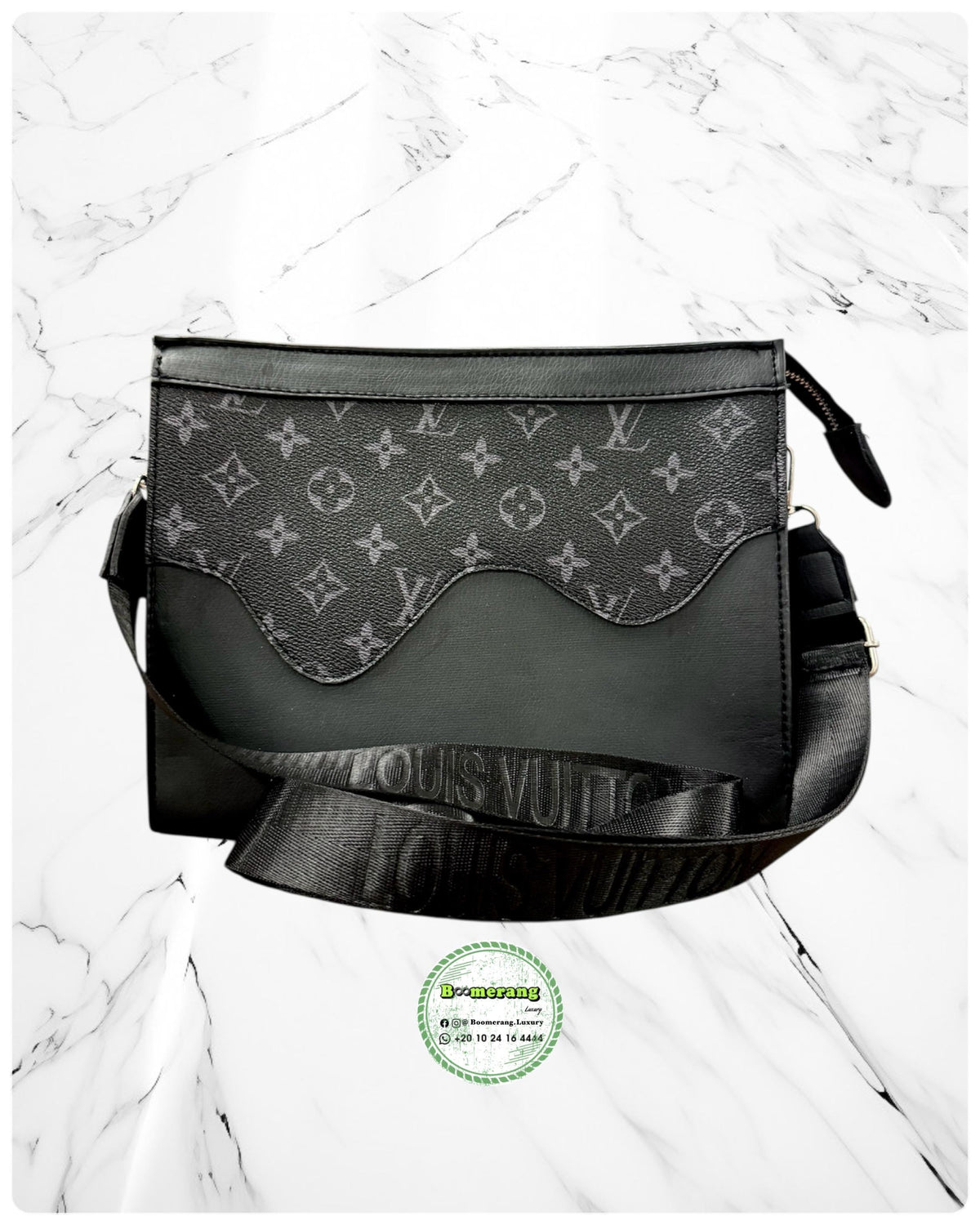 The Duo – LV Black Big Backpack & Clutch Bundle