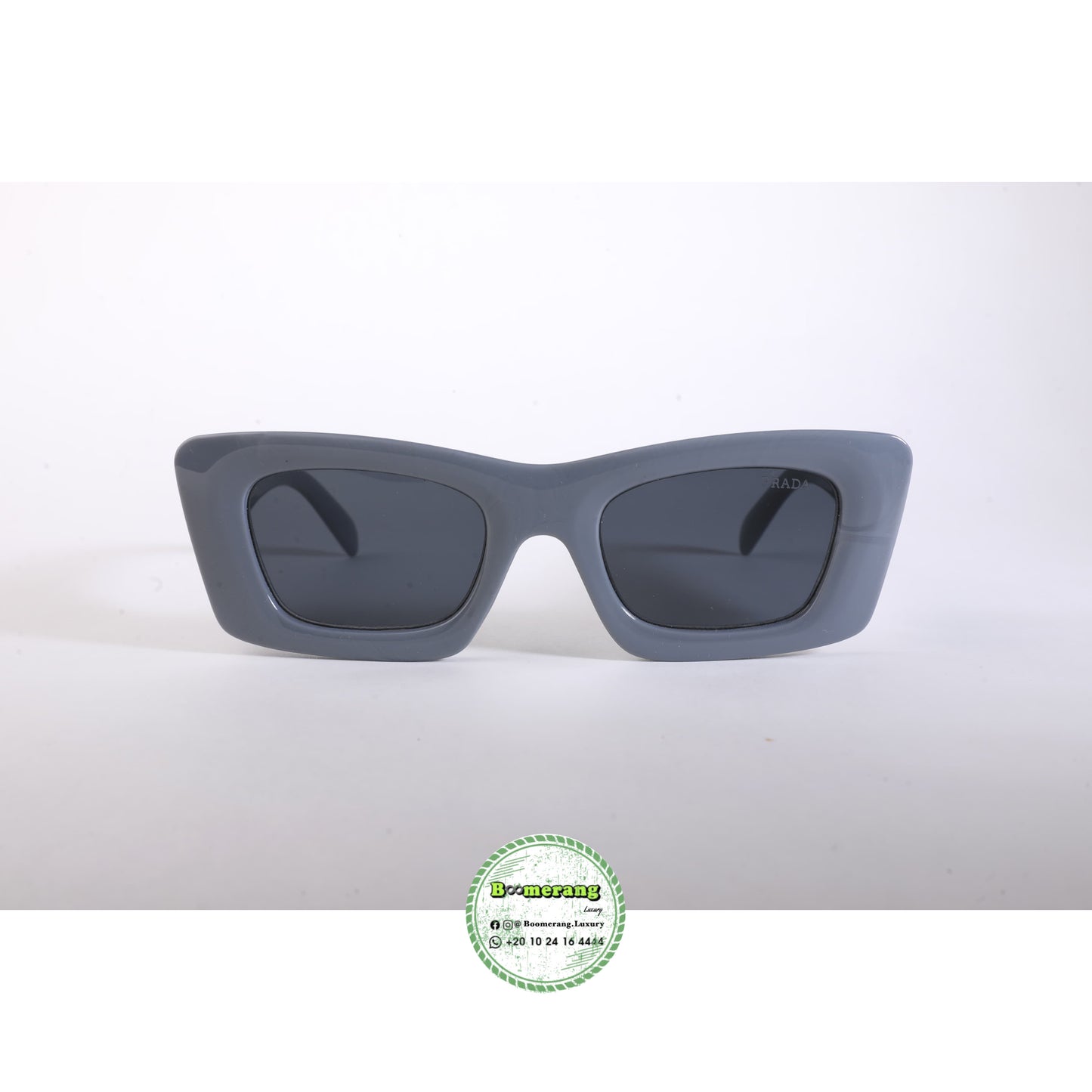 PRADA Sky GRAY Retro Square Sunglasses