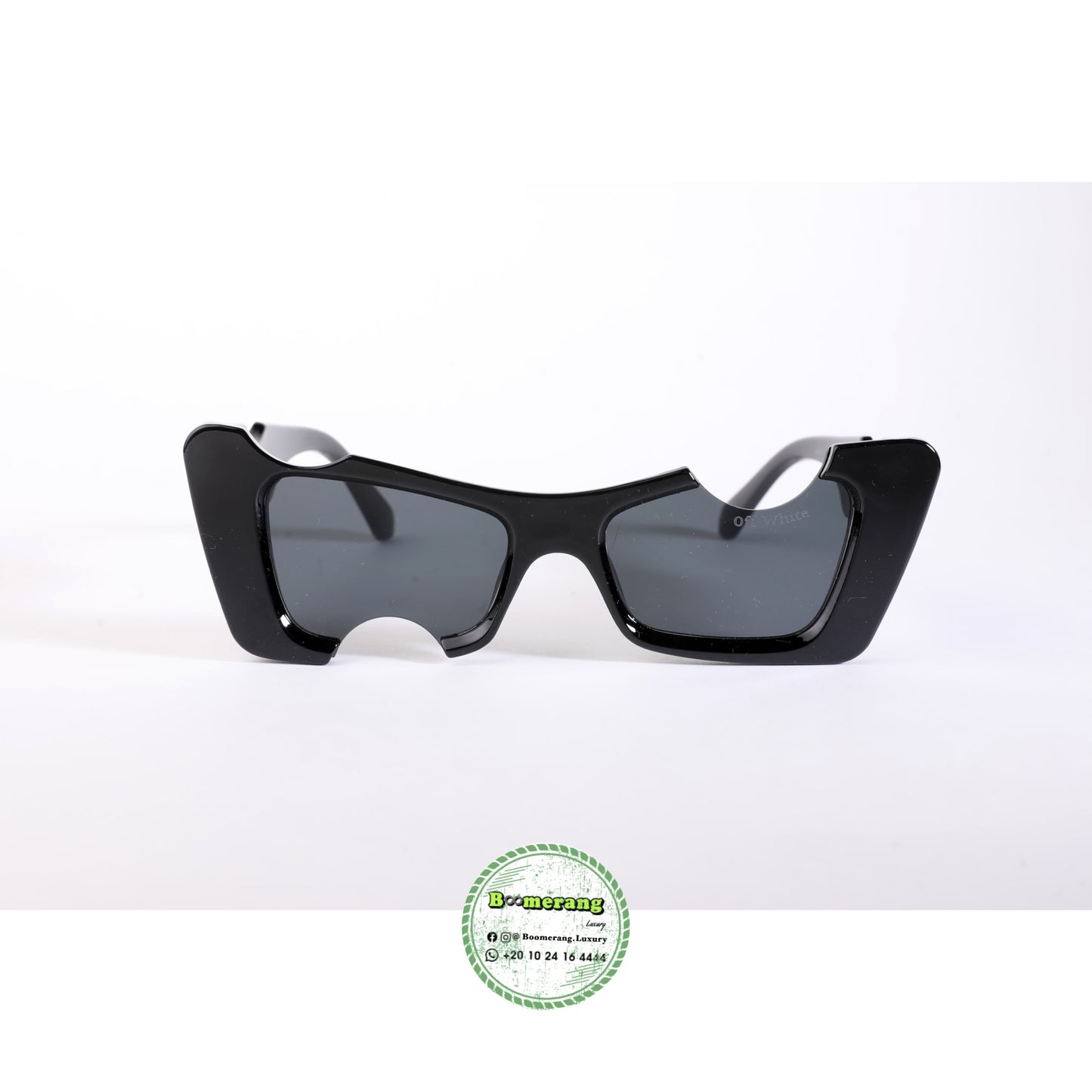 Off-White Inspired Geometric Black Sunglasses