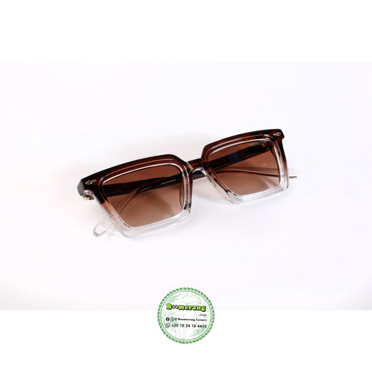Moscot Inspired Gradient Square Sunglasses – Brown Crystal