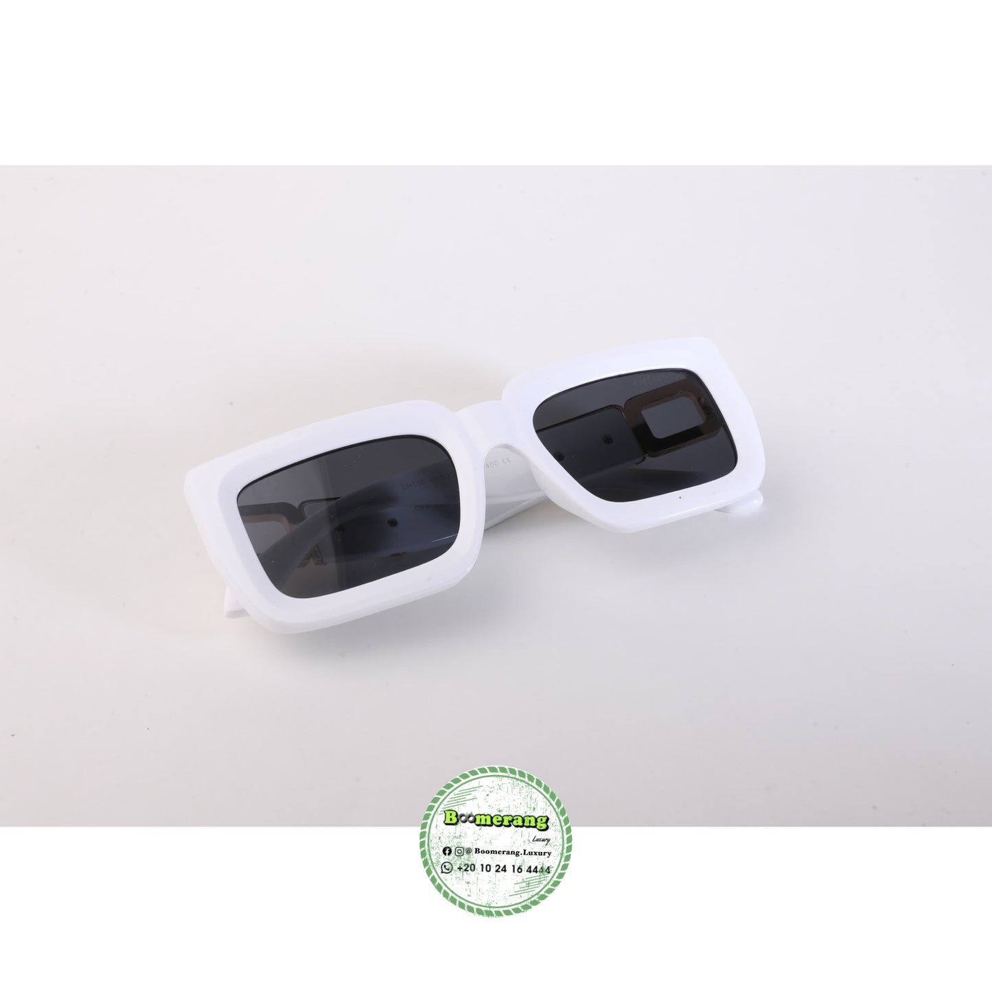 OFF WHITE Marble Luxe Square Sunglasses