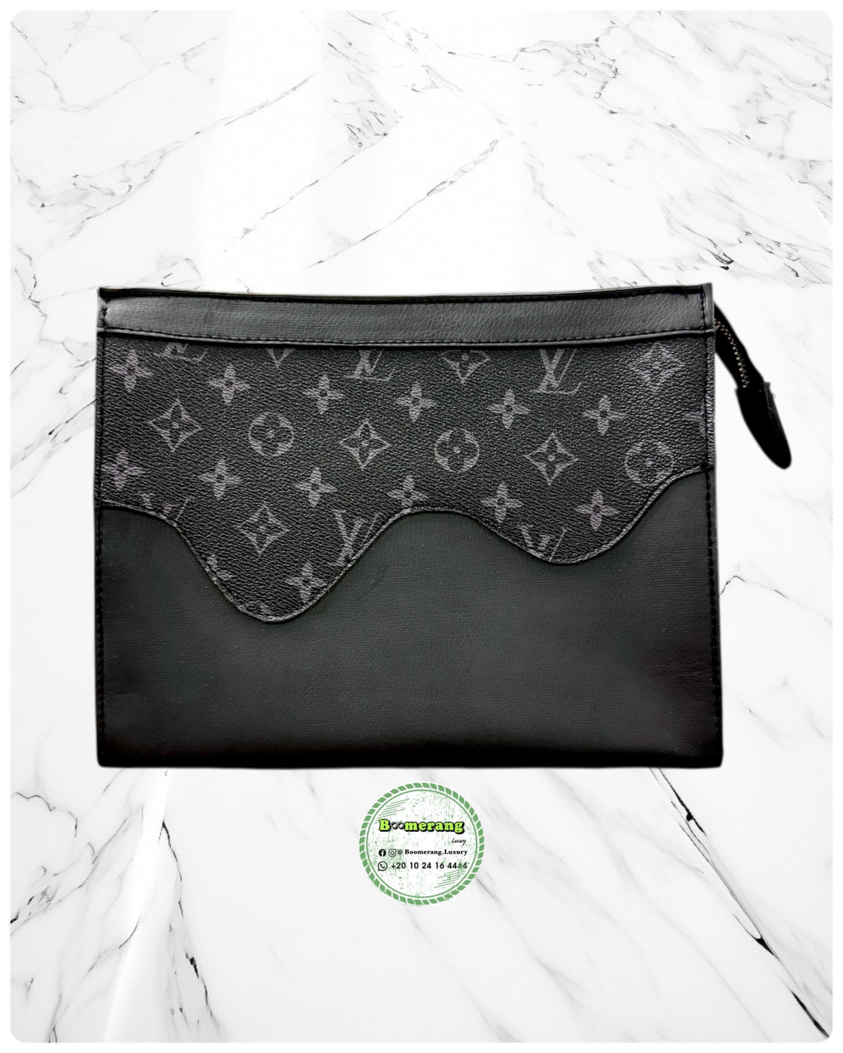 The Duo – LV Black Big Backpack & Clutch Bundle