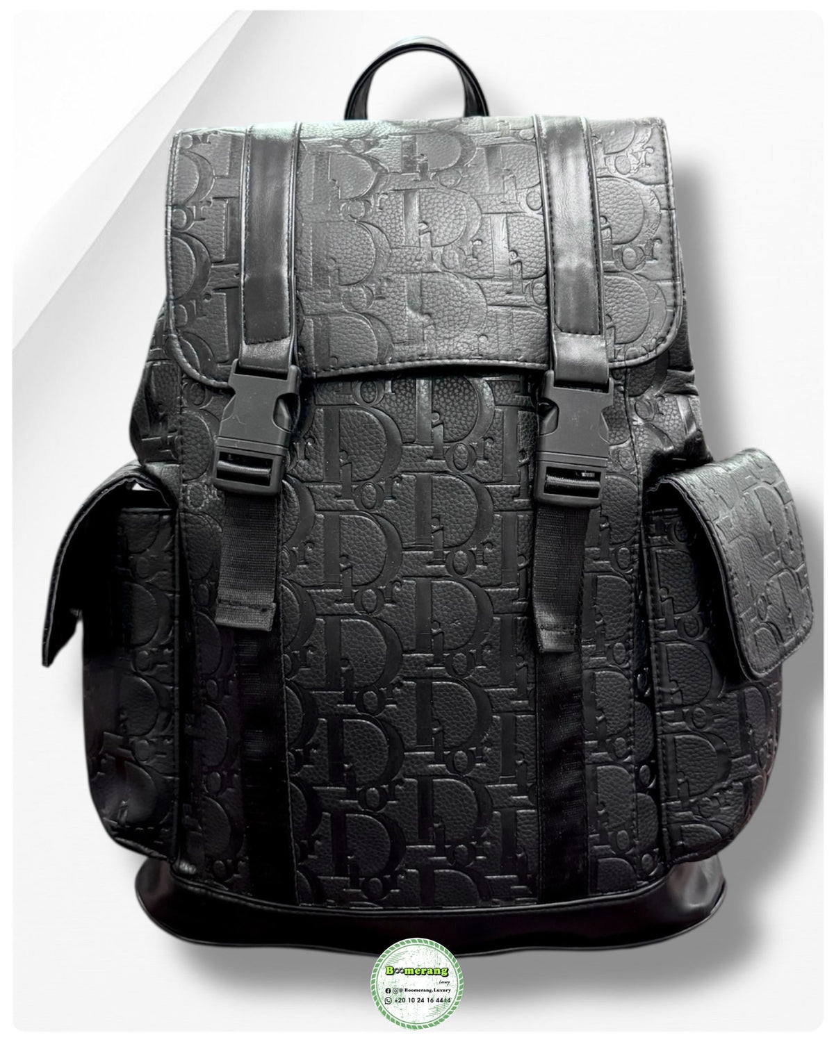 The Duo – DIOR Black Big Backpack & Clutch Bundle