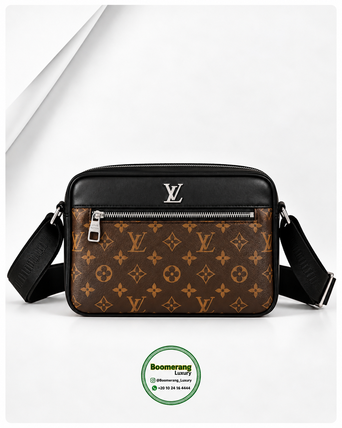 Louis Vuitton LV Brown Luxury Crossbody Bag شنطة Crossbody أصلية بتصميم فاخر وعملي