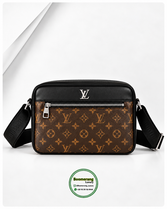 Louis Vuitton LV Brown Luxury Crossbody Bag شنطة Crossbody أصلية بتصميم فاخر وعملي