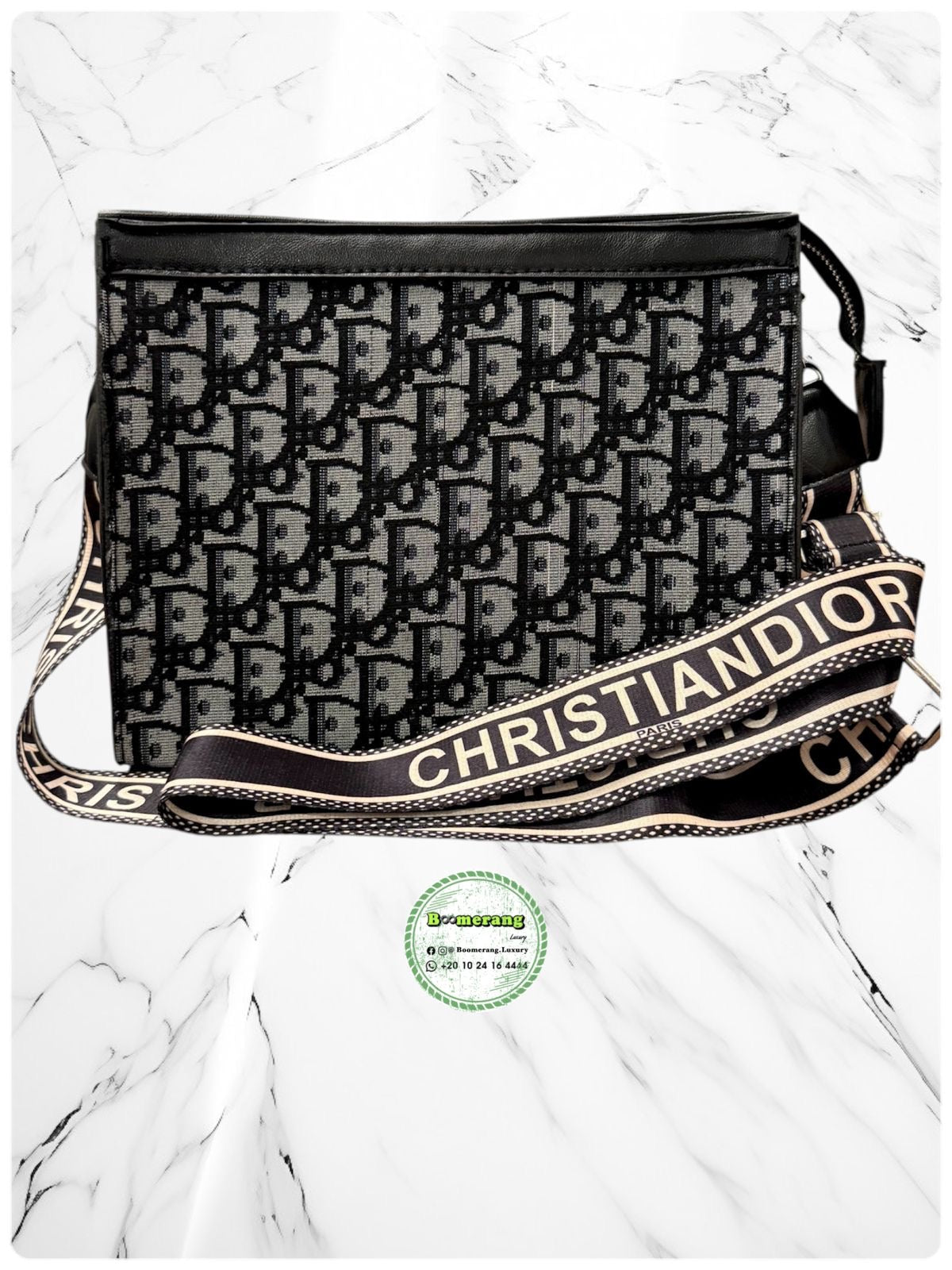 The Duo Mini – Dior Black & White Backpack & Clutch Bundle
