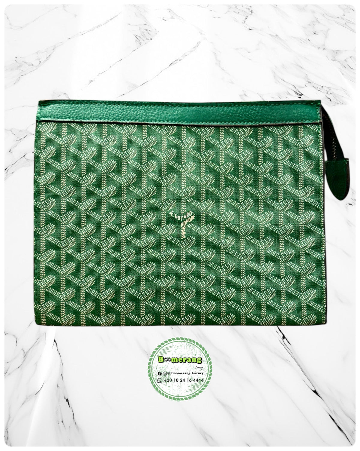 The Duo Mini – Goyard Dark Green Backpack & Clutch Bundle