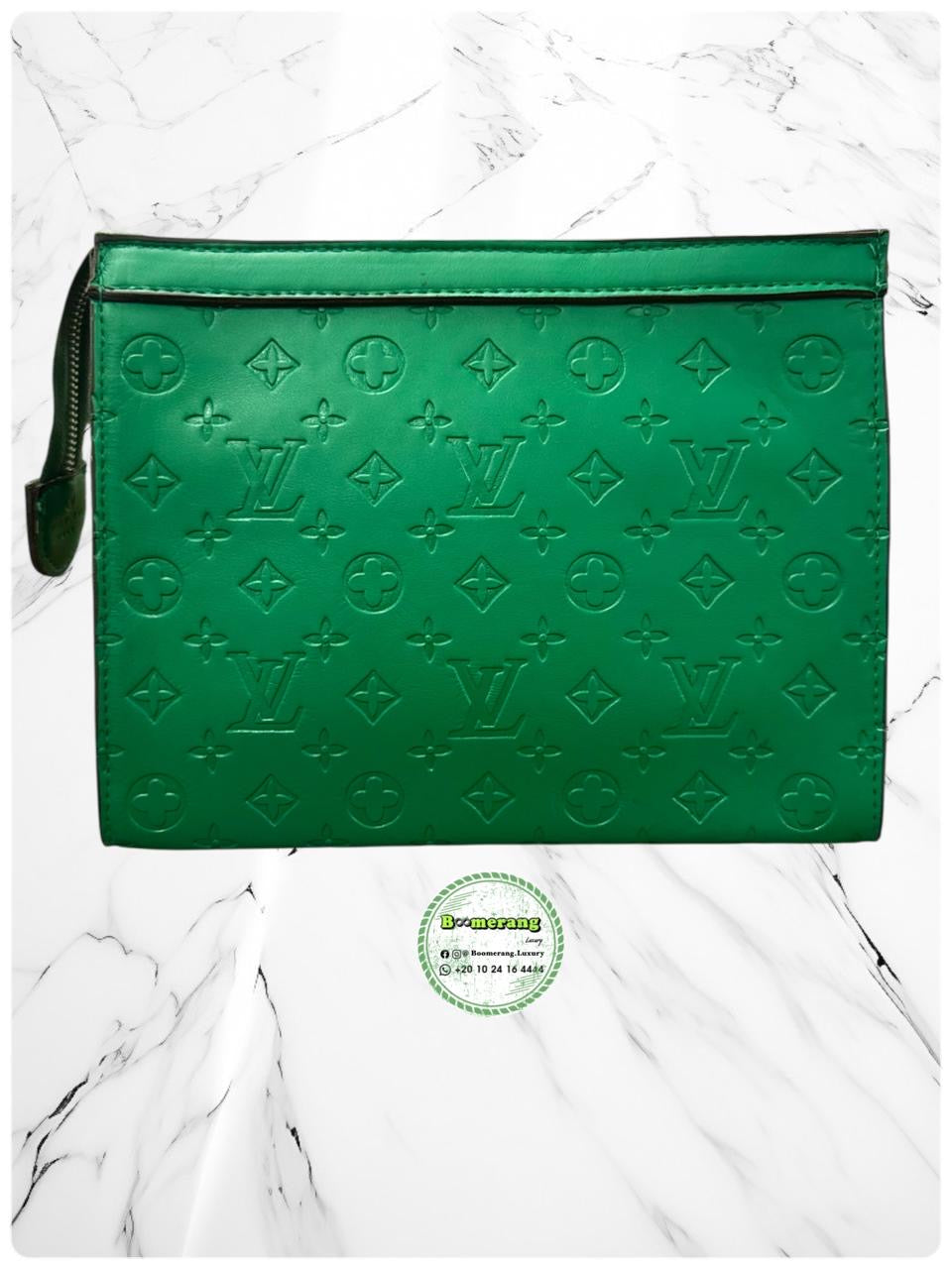 LV Pochette / Clutch Green Bag
