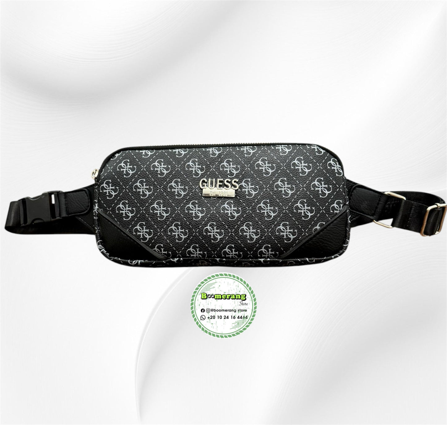 Black Leather unisex waist / crossbody bag 🔥