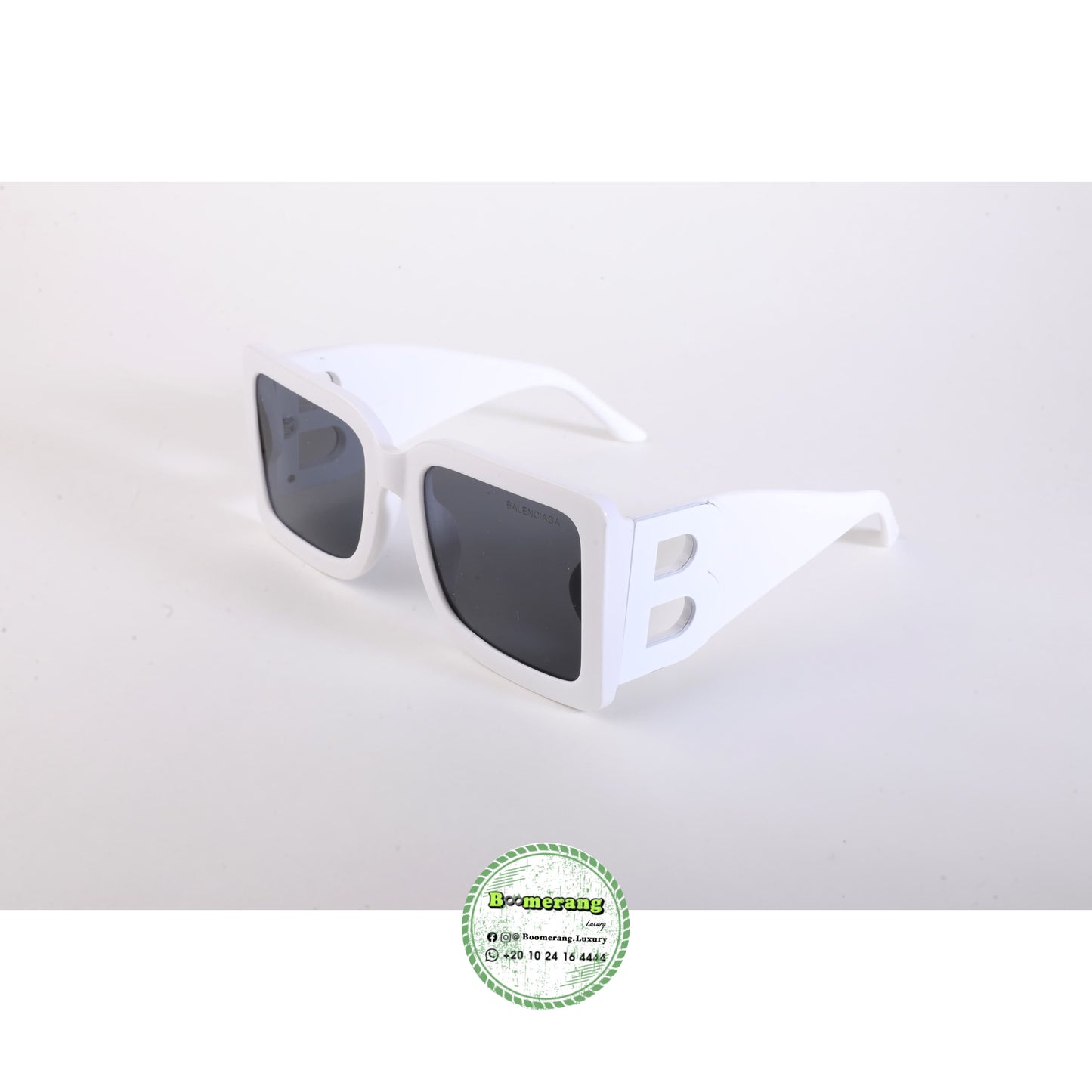 Balenciaga Inspired White Oversized Sunglasses