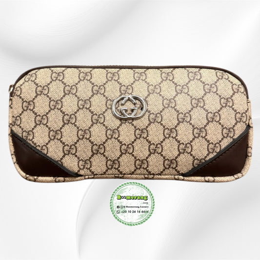 Beige and Brown Leather unisex waist / crossbody bag
