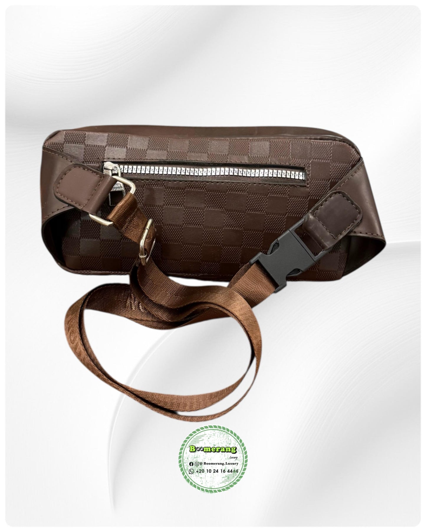 Brown Leather unisex waist / crossbody bag