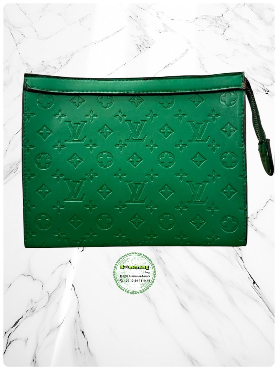 LV Pochette / Clutch Green Bag