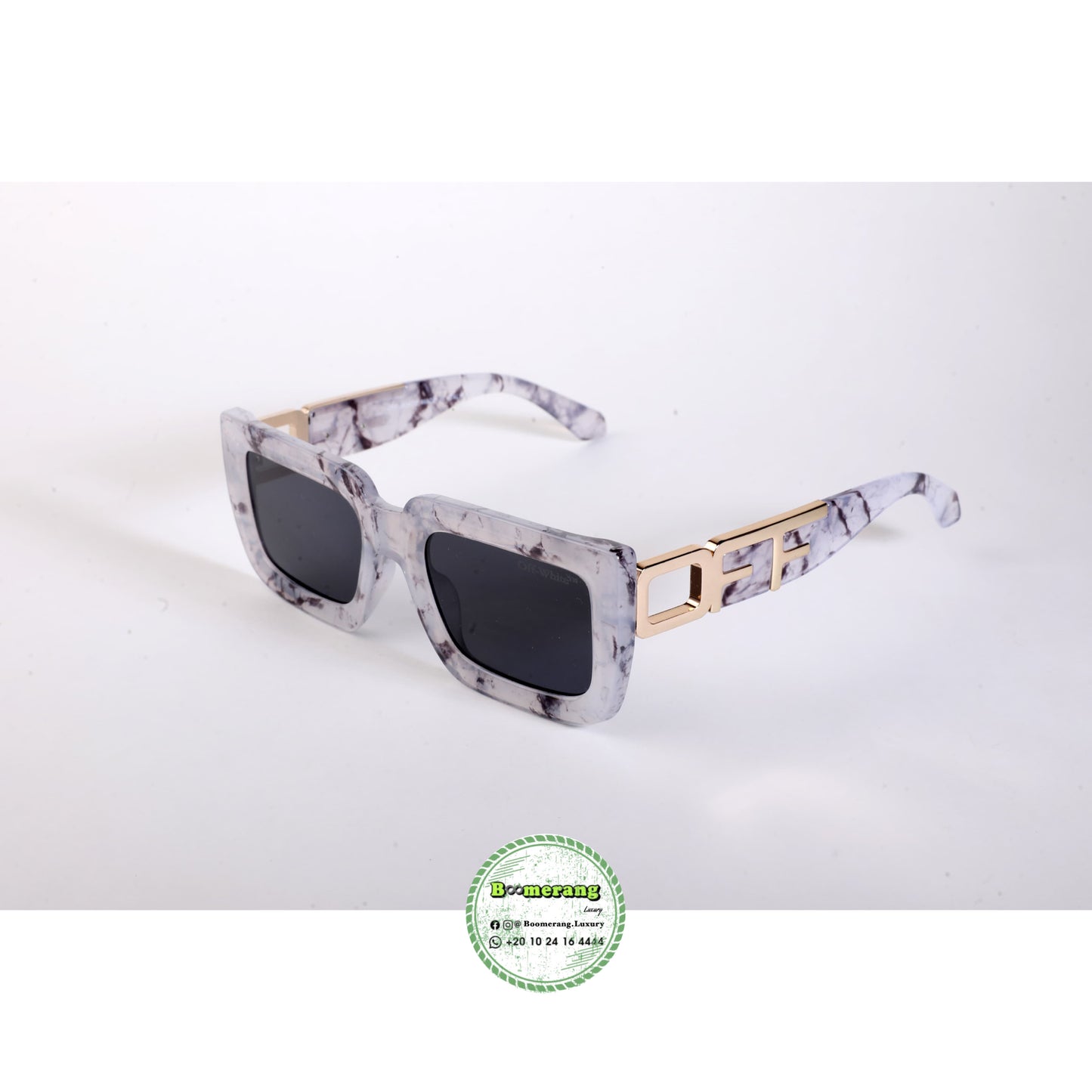 OFF Marble Luxe Square Sunglasses