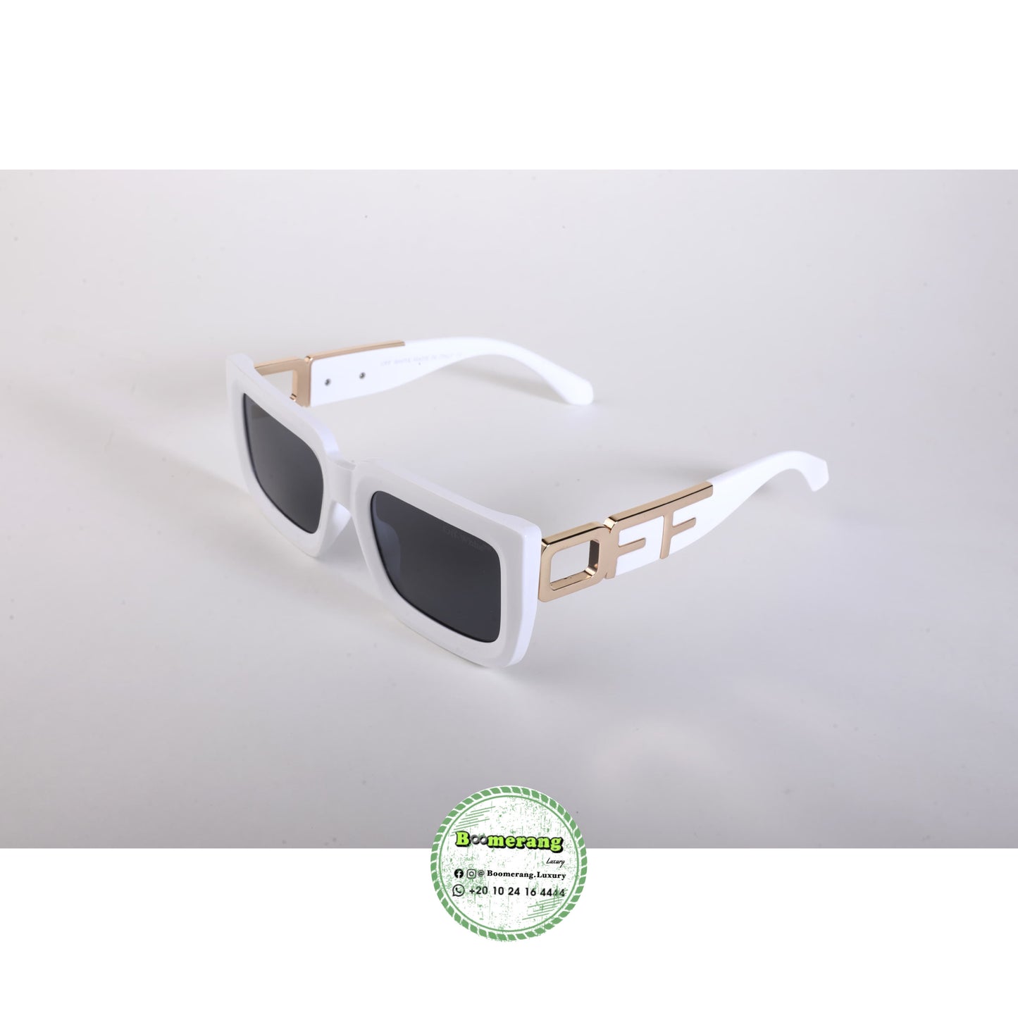 OFF WHITE Marble Luxe Square Sunglasses